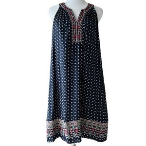 Market and Spruce Stitch Fix Embroidered Shift Dress in Navy Blue Size L
